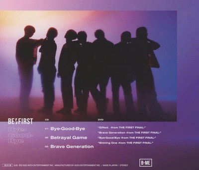 BE:FIRST CD セット Bye Good-Bye Blu-ray CD Bye-Good-Bye (CD+DVD) (B) Japan BE:FIRST Music Before We
