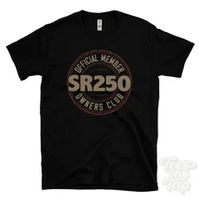 OFFICIAL MEMBER SR250 OWNERS CLUB T-SHIRT motorcycle biker gift retro logo