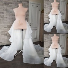 Boho Wedding Detachable Train Bridal Ball Gown Bride Overskirt Removable Train
