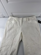 Sharagano Stretch White Crop Pants Women s 12 NWT