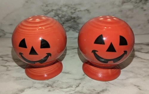 Fiestaware Fiesta Halloween Happy Pumpkin Salt And Pepper Shakers