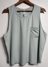 RBX Tank Top Womens Large Green Cropped Sleev...