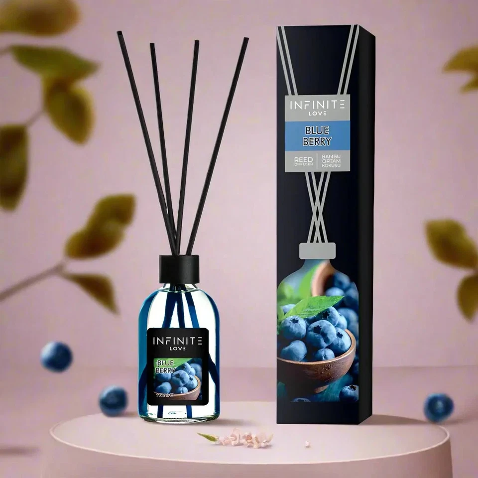 Blue Berry Reed Diffuser Set - 3.72oz (110ml) Scent Diffuser with Sticks | Home - Image 2 of 2
