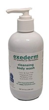 ( 1 ) New Exederm Cleansing BODY WASH  with Pump 236 mL / 8 fl oz  No Box