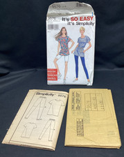 Vtg Sewing Pattern, Simplicity 9576, shirt pants, XS-XL, Uncut - ships free