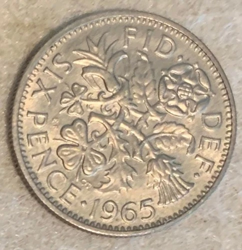 1965 Elizabeth II Sixpence — photo from the most recent tracked eBay sale