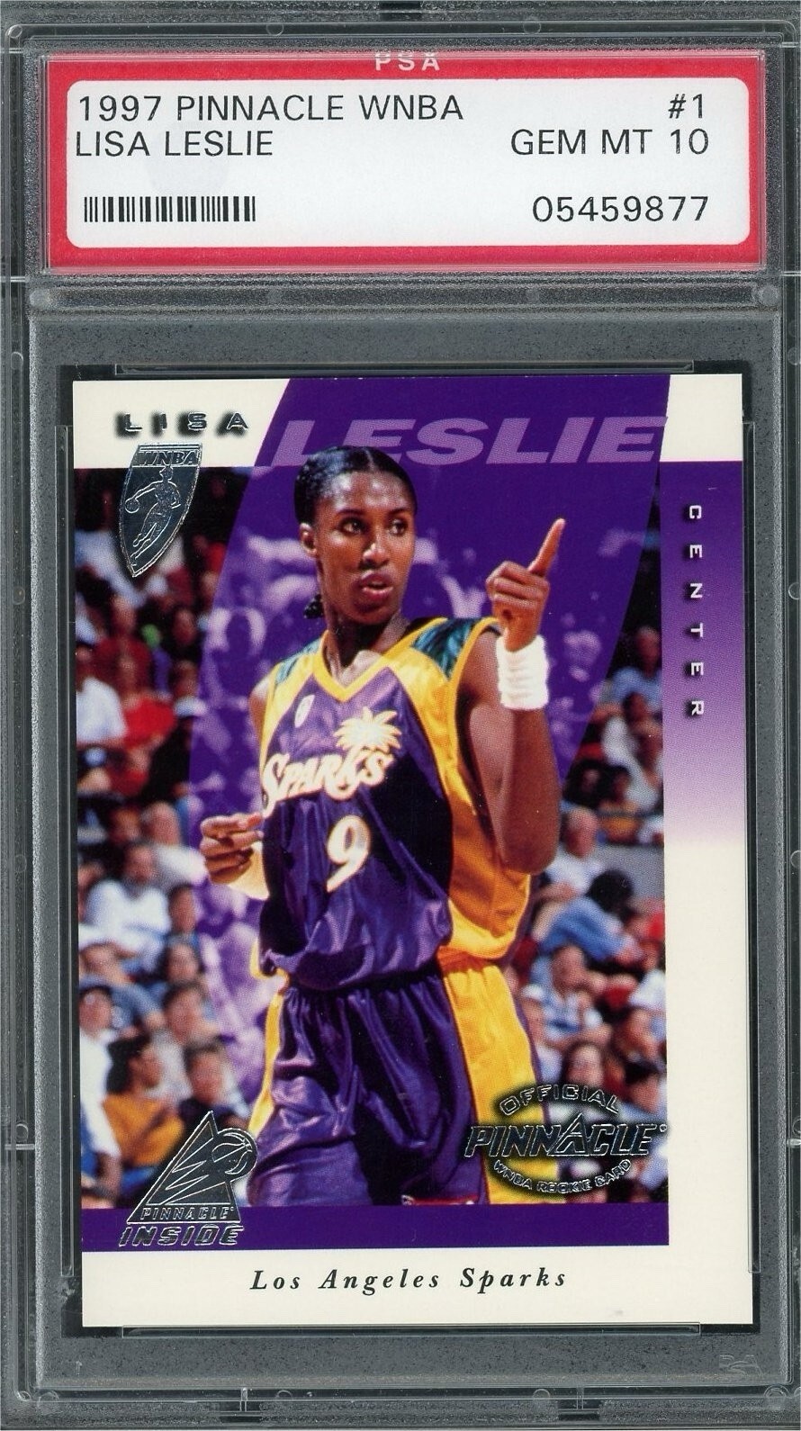 1997 Pinnacle Inside WNBA Lisa Leslie RC Rookie #1 PSA 10 GEM MINT HOF LOW POP