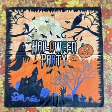 Vintage Halloween Bandana From Japan 2000s Y2K 18” Cotton Scarf Fabric