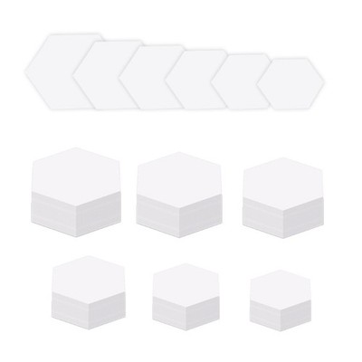 600Pcs Paper Piecing Shape 6 Size Hexagon Paper Piecing Quilting Templates