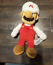 2021 Super Mario Stuffed Plush Figure White Hat Red Overalls Nintendo