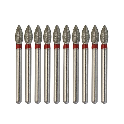 Dental Diamond Football Burs 379/023F Fine Grit Red FG 1.6mm High Speed Turbine