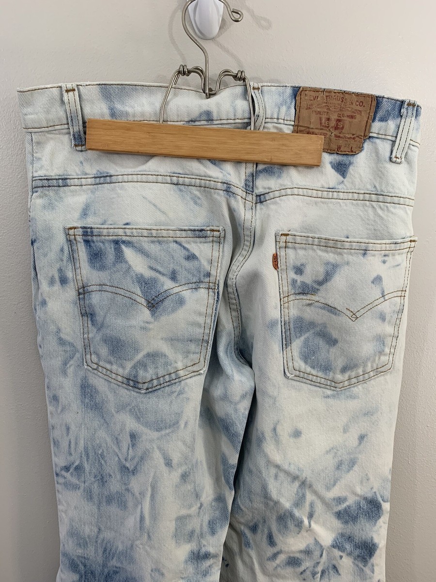 Vintage Levis Acid Wash Light Blue Denim Jeans Tagged 33x34 31x33