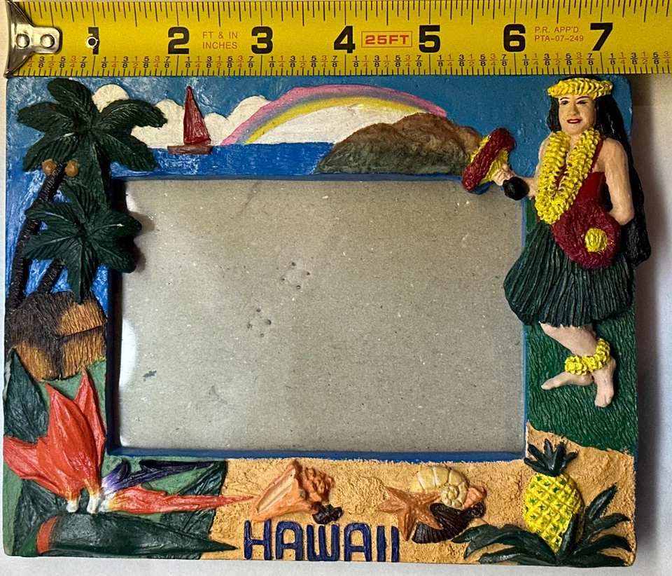 Marco de fotos de novedad de resina temática paraíso tropical 3D de recuerdo de Hawaii Foto 4 de 4