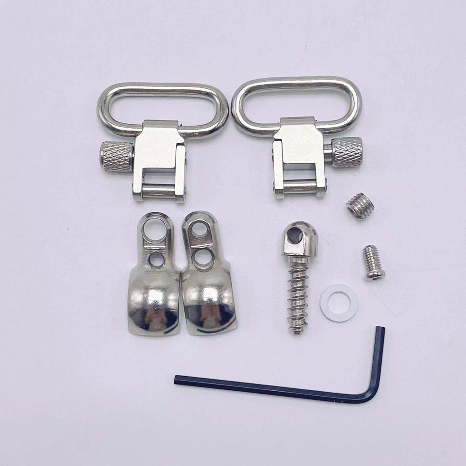 QD Sling Swivels Lever Action Split Band (0.64-0.66'') S3912 Silver/Black Set - Image 3 of 4