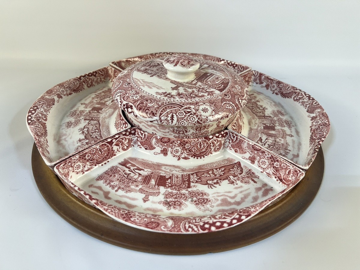 Antique Lazy Susan Landscape W.R. Midwinter England | eBay