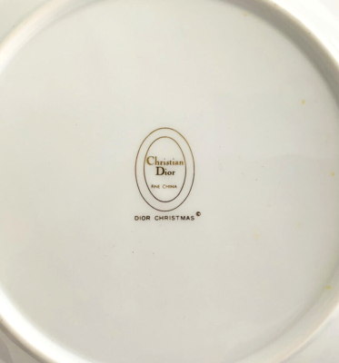 DIOR CHRISTMAS Christian 4 PIECE PLACE SETTING Dinner Plate Salad