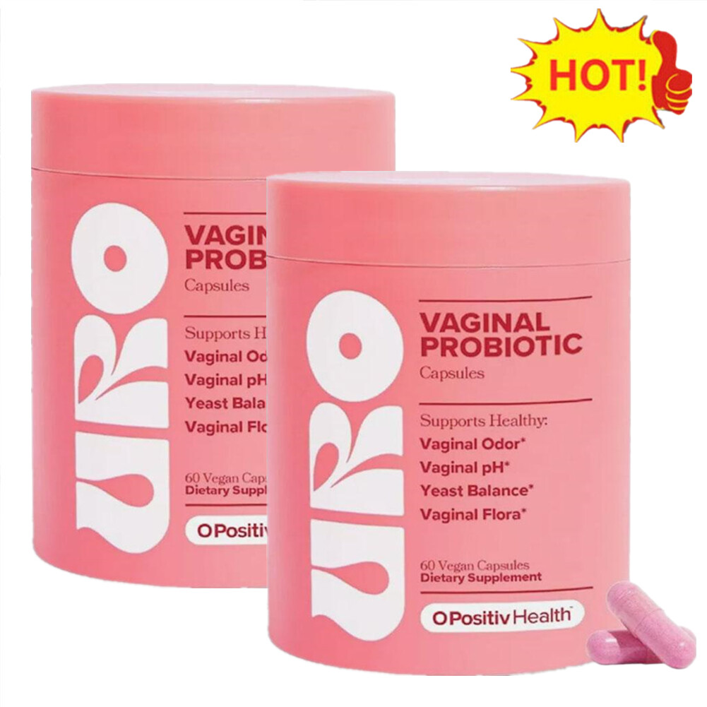 2Pcs URO Vaginal Probiotics for Women pH Balance with Prebiotics&Lactobacillus D