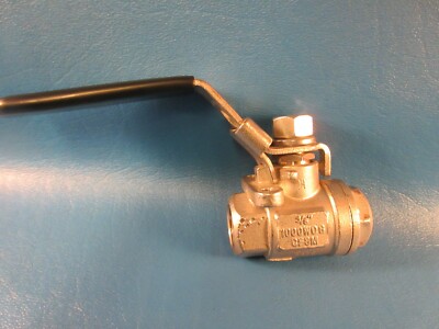 UCI SGF-3 Valve, 1000 PSI, 2 Way Stainless Steel Ball Valve 3/8 NPT CF8M 