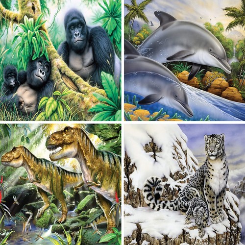 A3 Junior Nuovo 2019 Pittura Acrilica Da Numero Dipinto Kit & Brush & Istruzioni