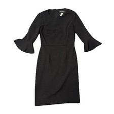 Donna Morgan Women's Business Casual Dress Sz 2 Sleeves 3/4 Black
