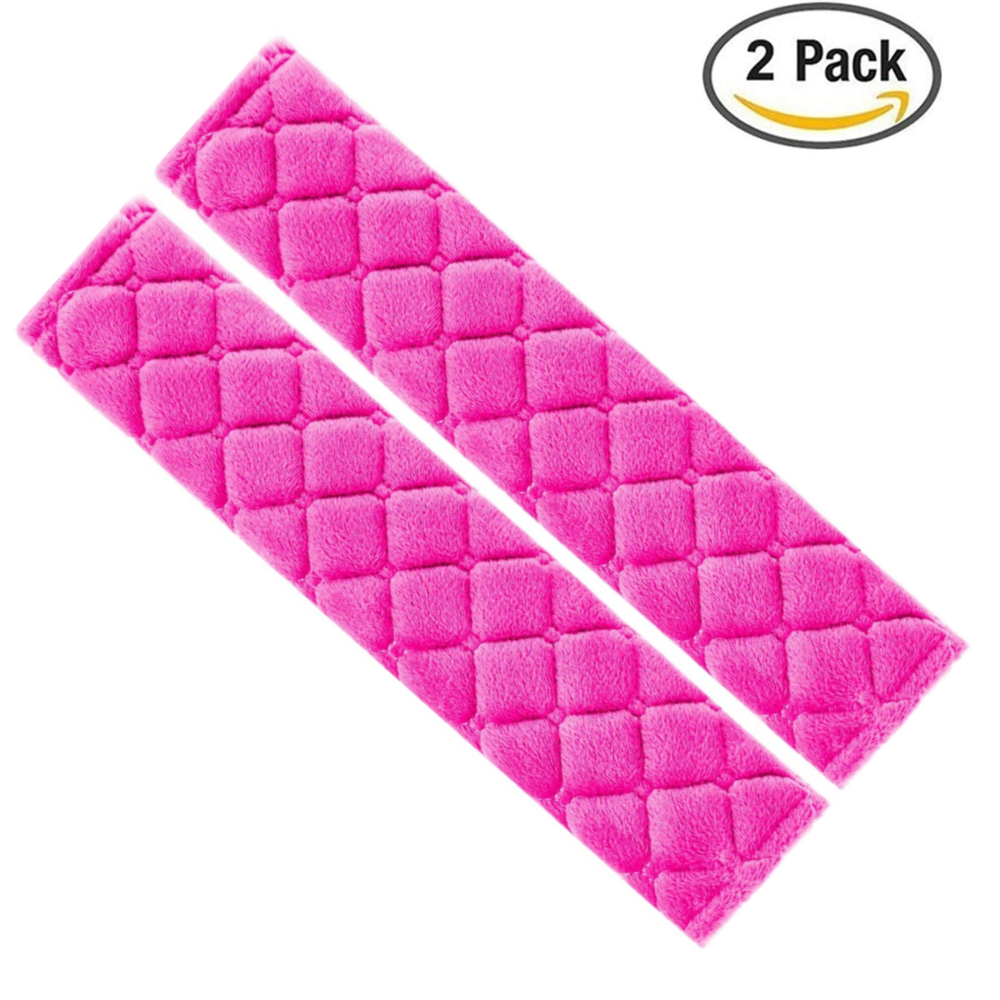 2 x Car Seat Belt Cover Pads Car Safety Cushion Covers Strap Pad