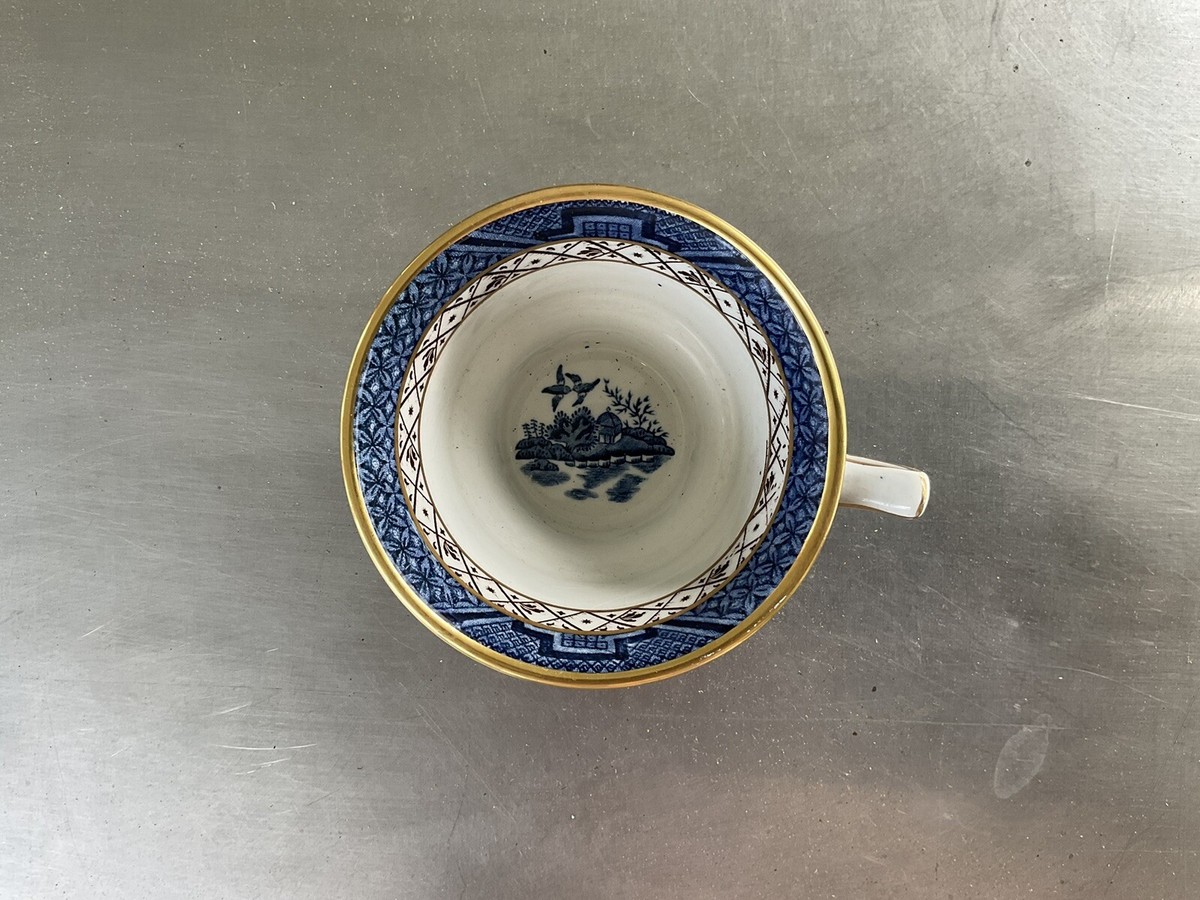 Booths Real Old Willow with Gold Trim A8025 Blue Willow Cup and