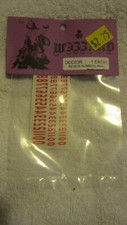 WIZZARD HO SCALE LEXAN BODY REVERSE NUMBER SET RED PEEL  STICK DEC03R