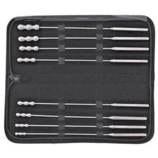 Treble Sound Set, Surgical Steel Male Urethral Sounds Kit (8 Sounds) 7mm - 14mm