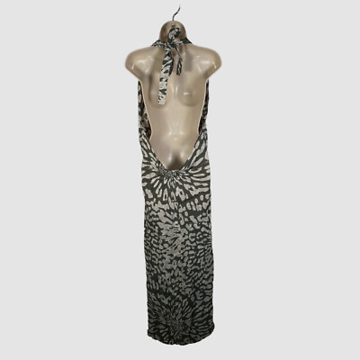 $595 Rohe Womens Green Aneta Tie-Dye Floral Jacquard Maxi Halter Dress Sz  40 | eBay