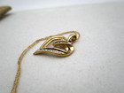 10K Yellow Gold 10 Diamonds Heart Pendant Necklace 18" [N75] — photo 8