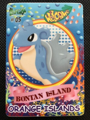 Lapras #05 Orange Islands Sealdass Pokemon Card Sticker BANDAI