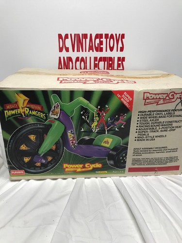 Vintage 1994 Power Rangers Power Cycle Playskool Ride-On Big Wheel New ...