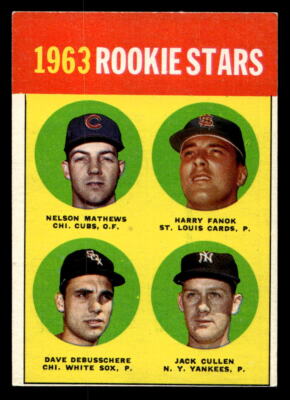 1963 Topps #54 (Nelson Mathews / Harry Fanok / Dave DeBusschere / Jack Cullen)
