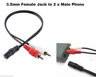 Adattatore Jack Stereo RCA Da 3,5 Mm Femmina A 2 Maschio