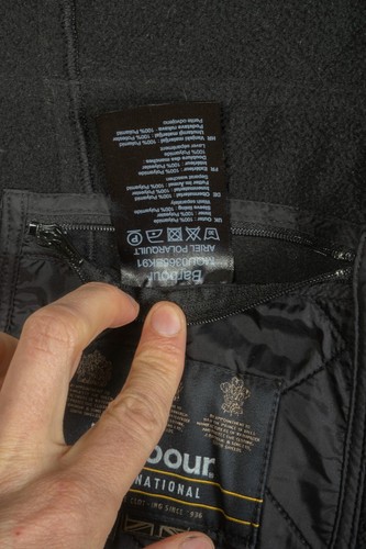 -Men's Barbour International Ariel Quilted Black Jacket Size M - Picture 10 of 11