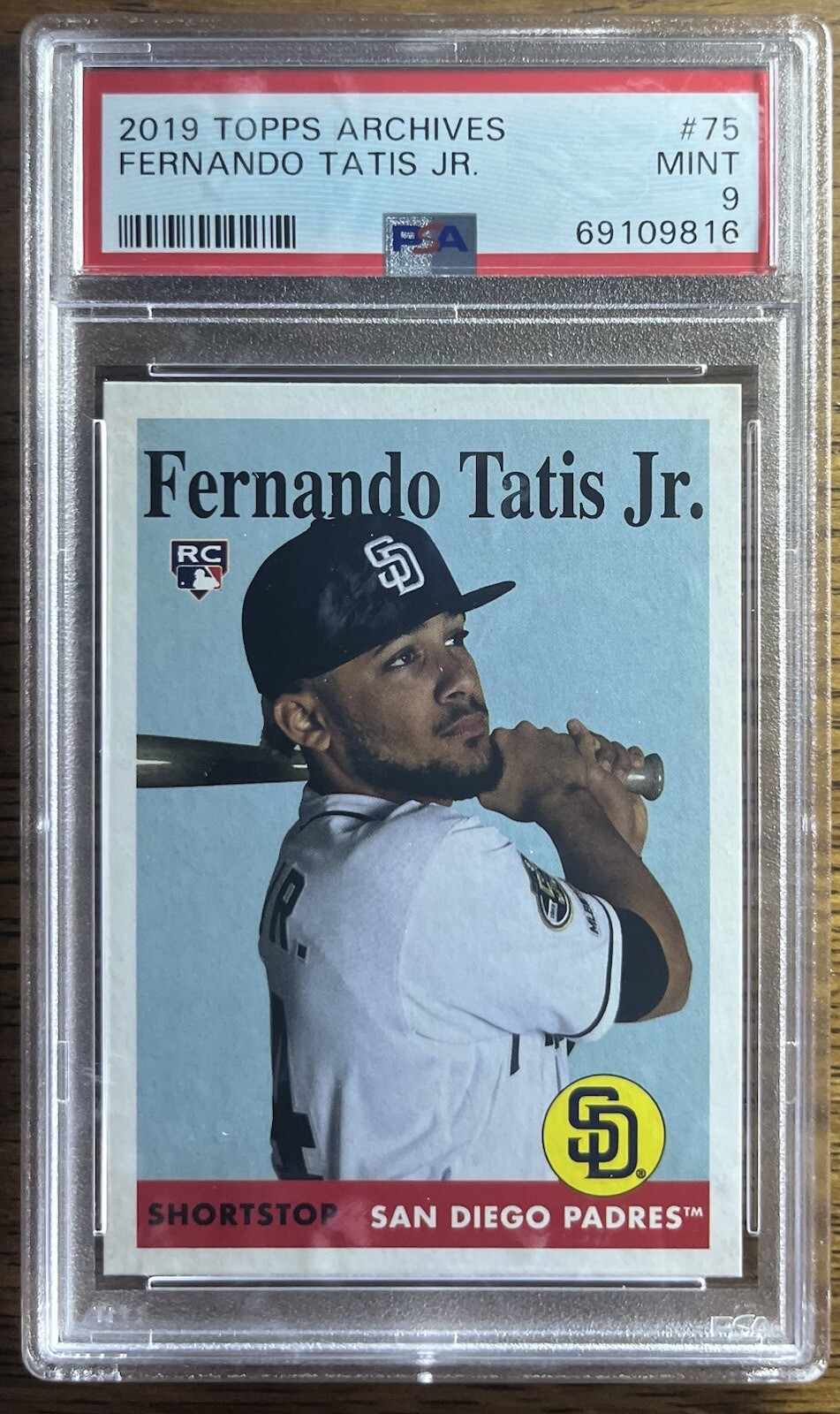 2019 Fernando Tatis Jr Topps Archives Rookie PSA 9 RC #75