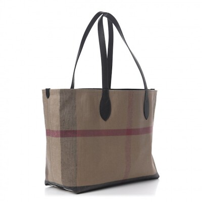 トートバッグ BURBERRY Printed Canvas Shoulder Bag NEW BURBERRY DOODLE REVERSIBLE CANVAS CHECK COATED SHOULDER