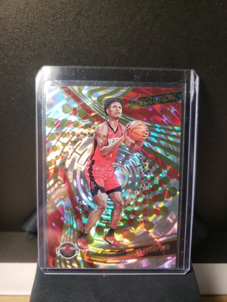 2023-24 PANINI REVOLUTION ROOKIE FRACTAL FOIL SP AMEN THOMPSON NO. 101 *ROCKETS*