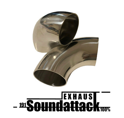 Edelstahl 90° Rohrbogen 70mm KURZER RADIUS V2A Auspuff Downpipe Schweißbogen