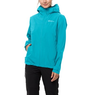Jack Wolfskin Women s Elsberg 2.5L Waterproof Windproof Hooded Jacket Sz Small