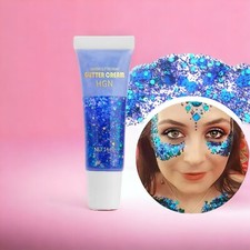 Body Glitter Gel Face Glitter Body Gel Sequins Shimmer Liquid Eyeshadow Blue New