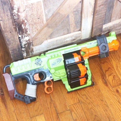 Nerf Zombie Strike Doominator 24 Dart Rotating Revolver Blaster | eBay