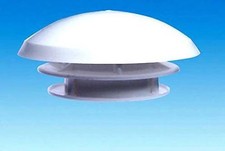 WHITE ROUND MUSHROOM ROOF VENT for 80mm HOSE CARAVAN MOTORHOME RV CATERING VAN