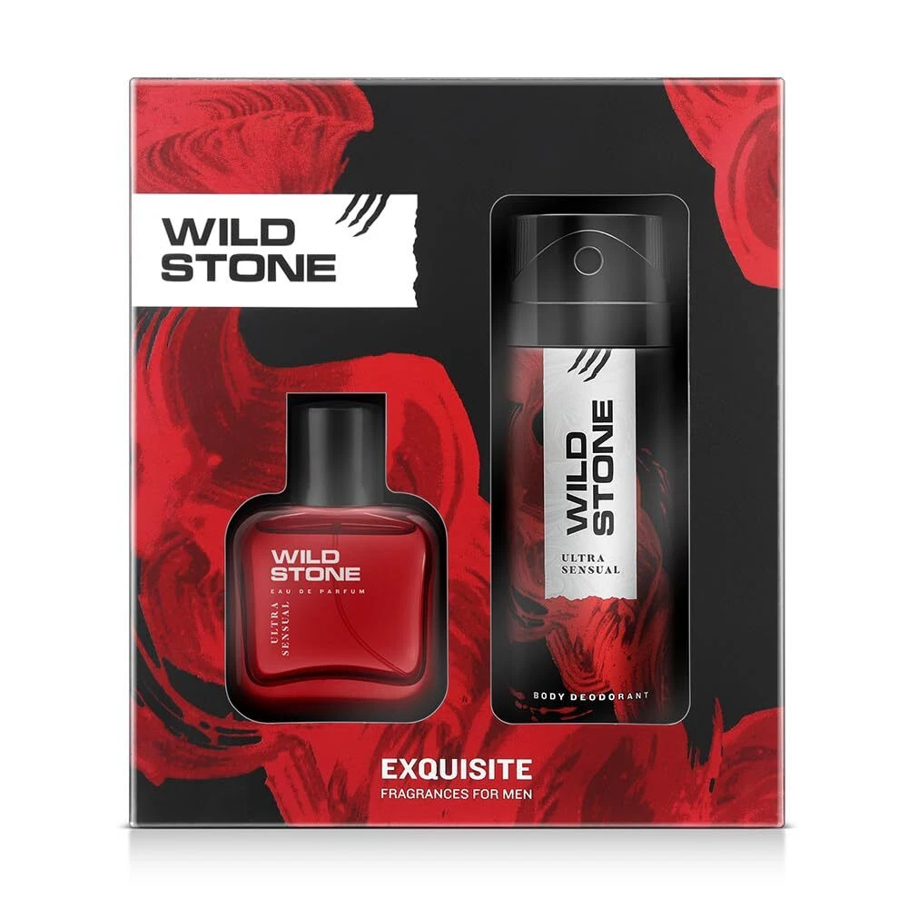 Wild Stone Perfume 50ml and Ultra Sensual Deodorant 150ml Gift Set