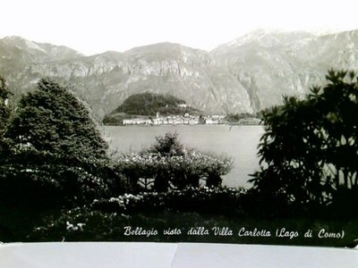 Bellagio vist dalla Villa Carlotta.. Seltene Ak s/w , Comer See, Lombardei, Ital