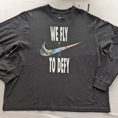 Women's Nike Dri-FIT Swoosh Fly Boxy Shirt Size Large Black Loose Fit We Fly NEW