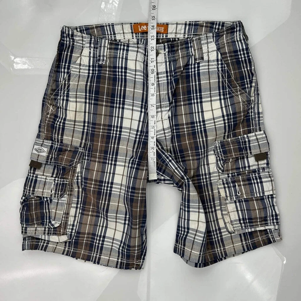 Pantalones Cortos Carga Lee Cuadros - 33W 10L Algodón Multicolor Foto 4 de 4