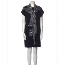 M Missoni Little Black Dress w/ Attached Space Dye Scarf Size: 4 Small So Comfy