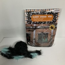 Giant spiderweb 1 Large 30 in hairy spider Halloween decorations Outdoor
