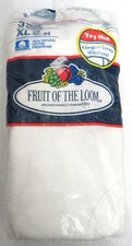 Vintage Fruit of the Loom Briefs White Underwear Men's XL 42-44" 3 Pack 1992